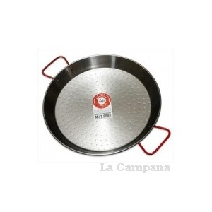 Paellera Valenciana de Acero Pulido 34cm