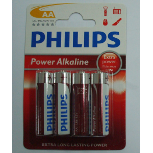 Pilas Alcalinas AA Philips LR6 1.5 V 
