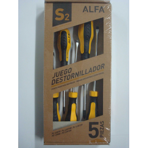 JUEGO 5 DESTORNILLADORES MANGO ABS