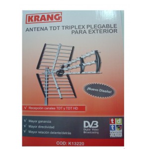 Antena TDT Triplex Plegable Exterior 